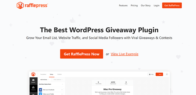 WebHostingExhibit rafflepress-website-680 12 Best WordPress Voting Plugins (Compared)  