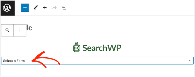Adding a search form to any WordPress page or post