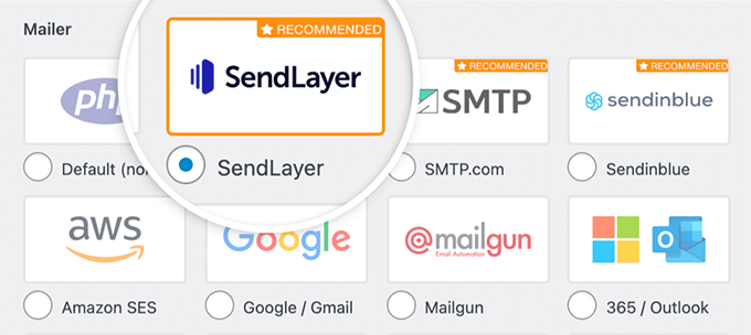 Choosing SendLayer as your SMTP provider using WP Mail SMTP