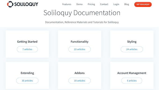 The Soliloquy online documentation 
