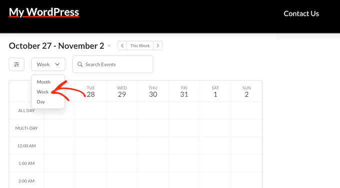 How to change calendar views on your WordPress blog or website 
