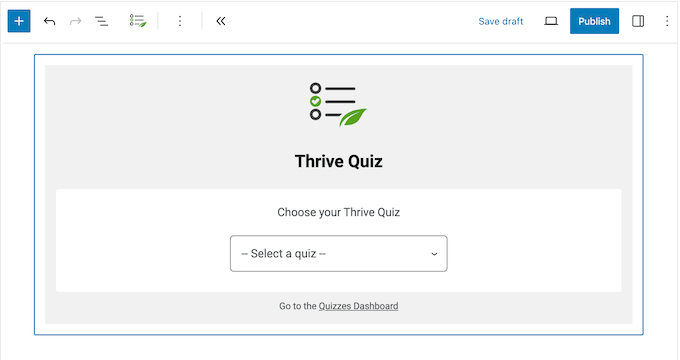 Adding a quiz or survey to your website using the Thrive Quiz block