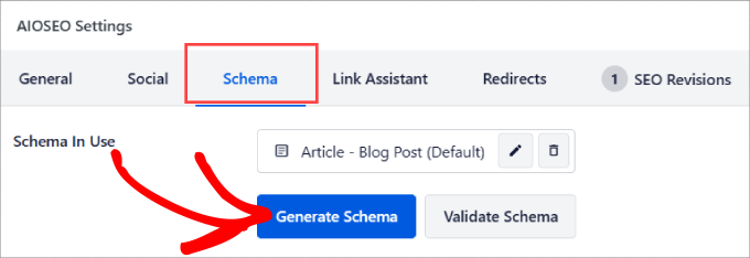 Generate schema 