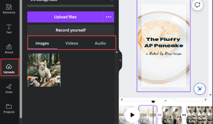 Upload video to canva 