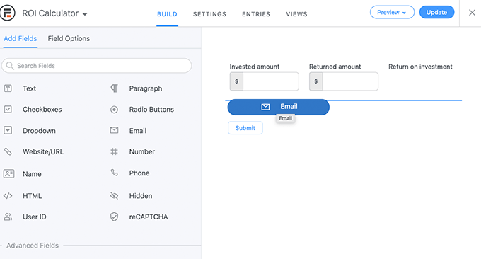 How to collect leads using a calculator form