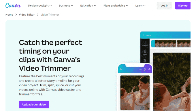 Canva video trimmer
