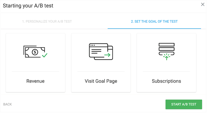 How to set up conversion goals for your A/B tests