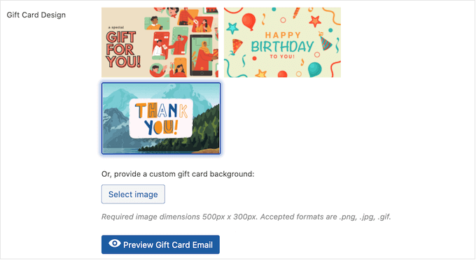 Designing a gift card for your WooCommerce store