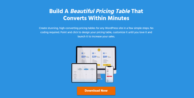 Easy pricing table