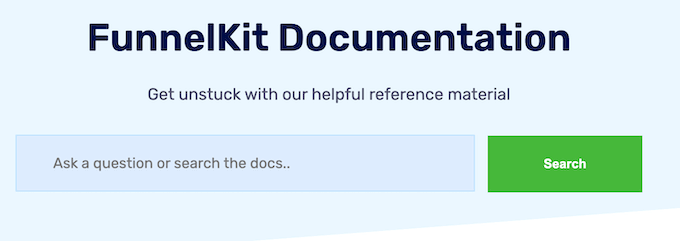 The FunnelKit Funnel Builder online documentation 