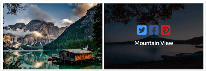 An example of a WordPress gallery, with hover effects 