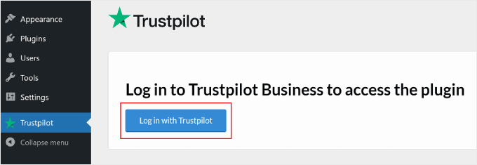 log in trustpilot