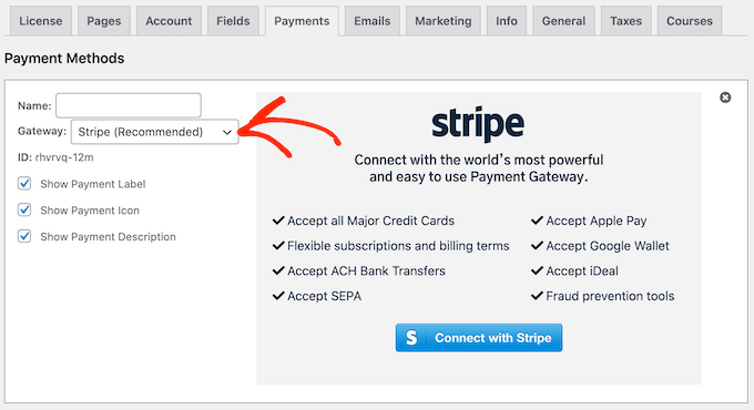 Adding payments gateways to a membership site