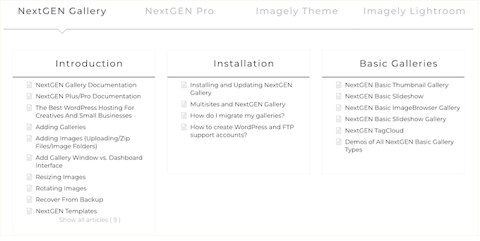 The NextGEN Gallery online documentation 