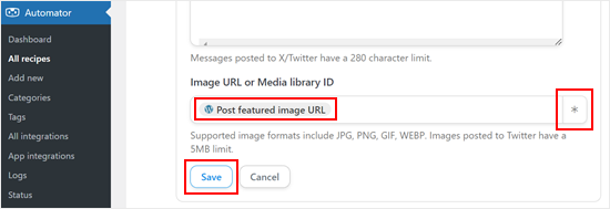 Selecting Post featured image URL in Uncanny Automator