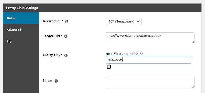 Cloaking links using Pretty Links