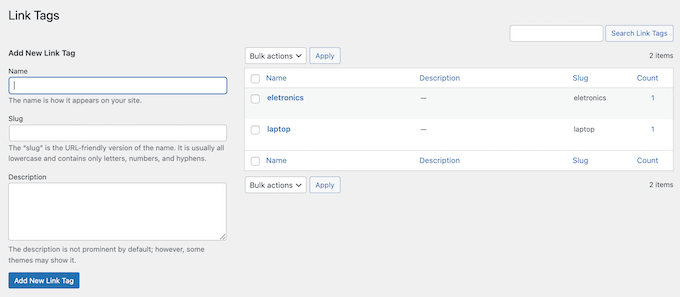 Organizing your affiliate links using Pretty Links