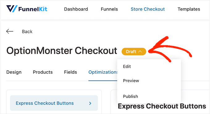Publishing a custom checkout page to your online store