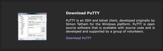 Download PuTTY