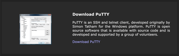 PuTTY is the world's most popular free SSH and telnet client. Downloads,  tutorials, how-tos, vulnerabilities.