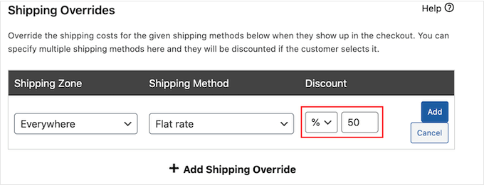 Creating a shipping discount for your online store