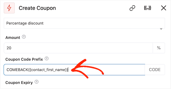 Creating a personalized coupon code in FunnelKit Automations