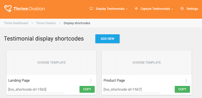 Adding testimonials to your site using shortcodes