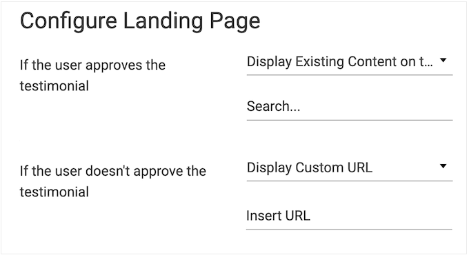 Getting customer permission via a landing page