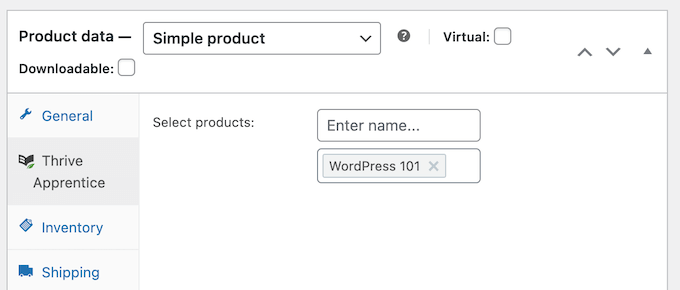 Connecting a Thrive Apprentice course to a WooCommerce product