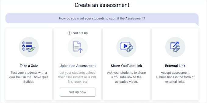 Adding an assessment to your online course