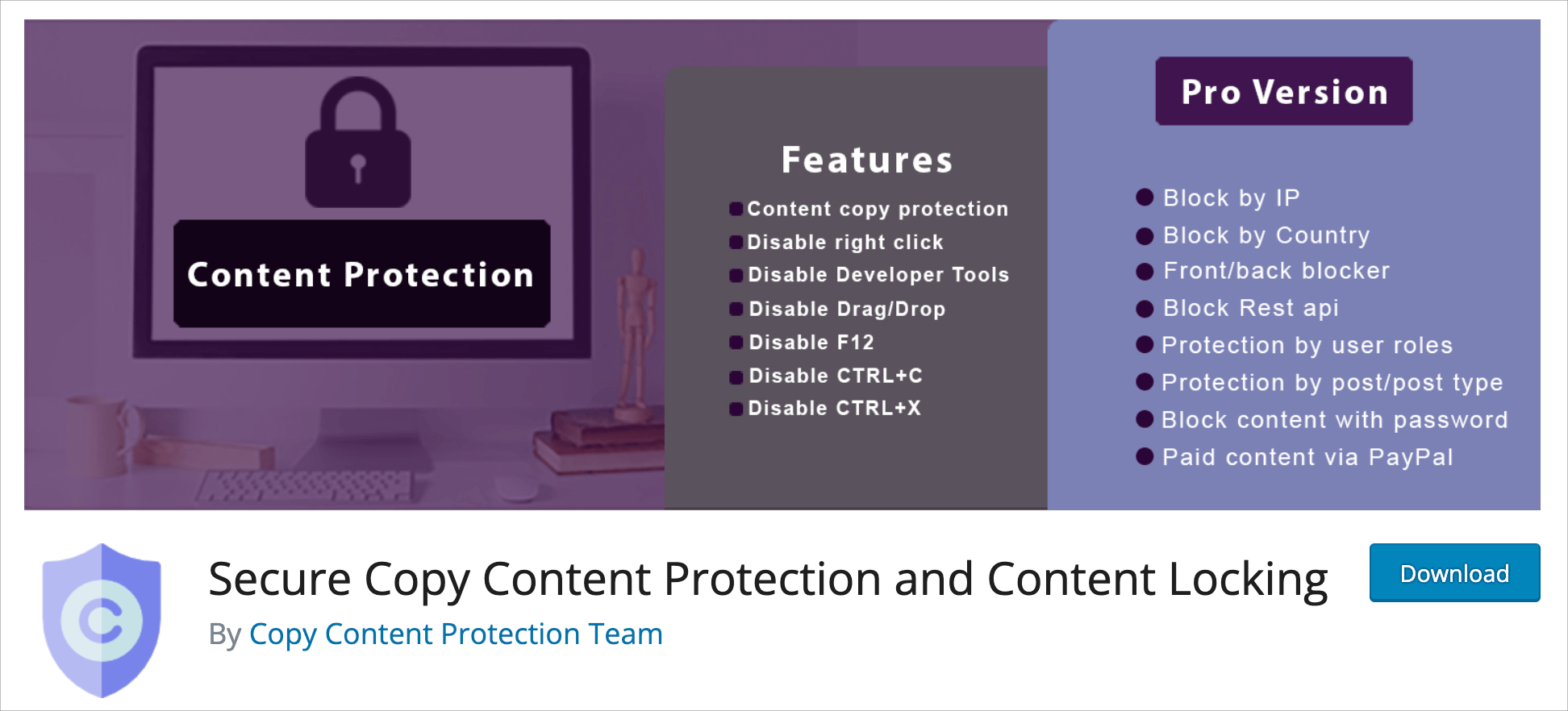 Secure Copy Content Protection and Content Locking
