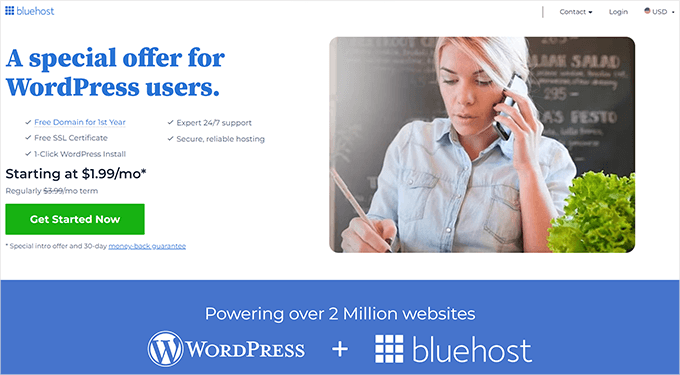 Site da Bluehost