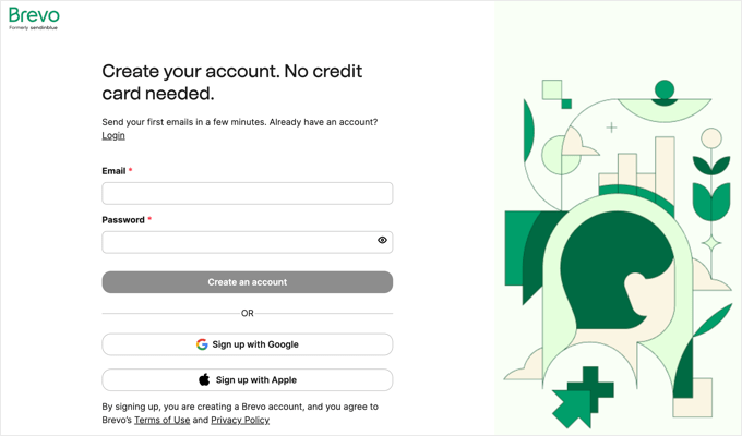 Creating a free Brevo account