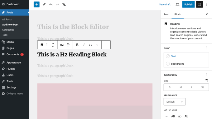 The Block Editor Interface