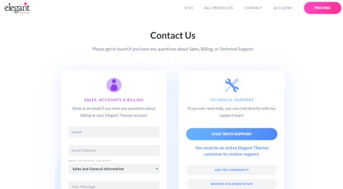 Elegant Themes' customer support