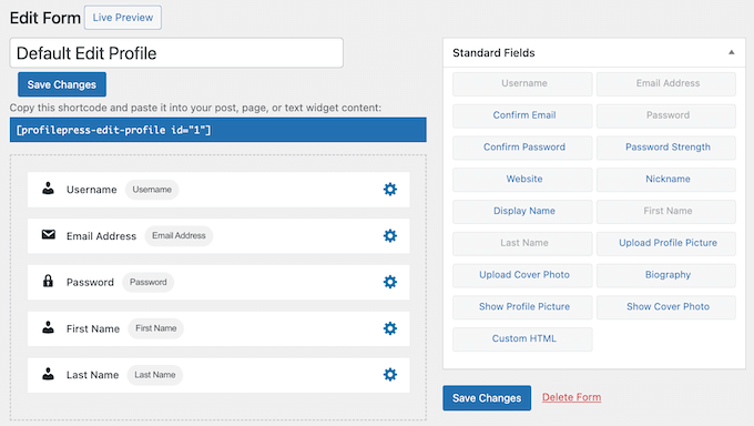 Customizing the user profile form in WordPress