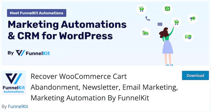 The free FunnelKit Automations marketing automation WordPress plugin