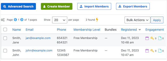 Exporting member and subscriber data from your WordPress website