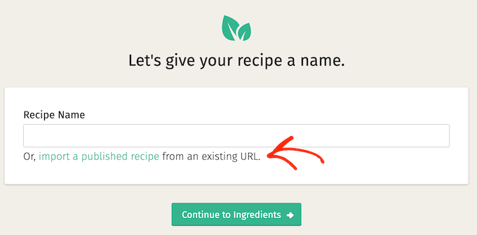 Importing a recipe into Nutrifox using a URL