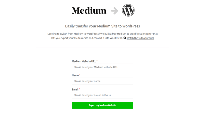 Medium to WP migration tool