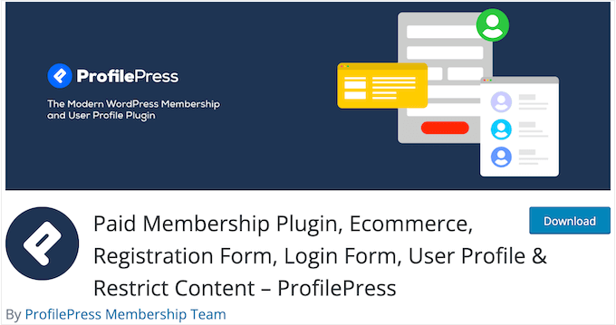 The free ProfilePress WordPress plugin