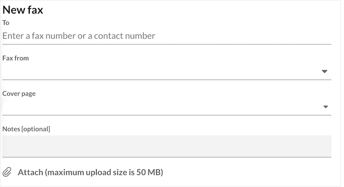 The RingCentral online fax service