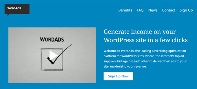 WordAds, WordPress' advertising program