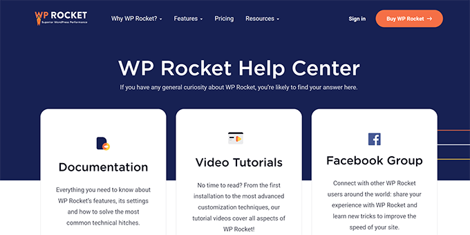 WP Rocket support
