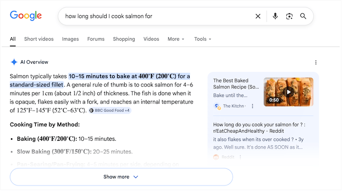 ai-overview-google An example of an AI overview in Google