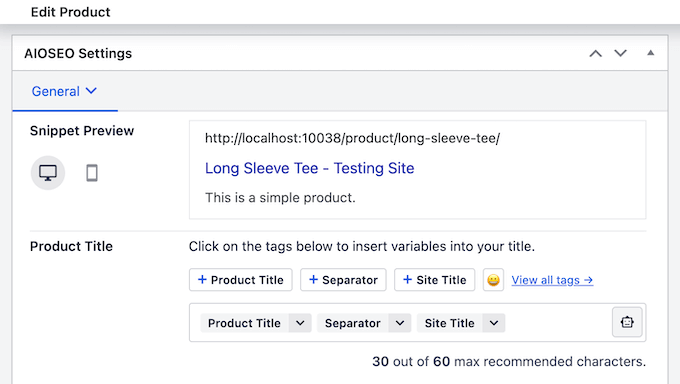 Optimizing your WooCommerce SEO using AIOSEO