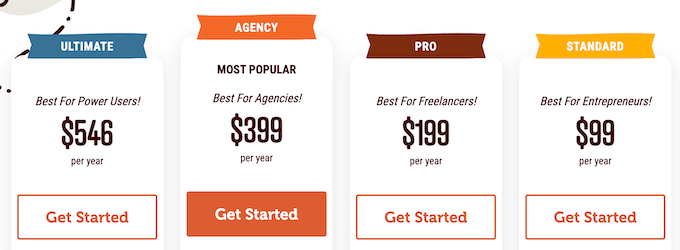 The Beaver Builder pricing plans