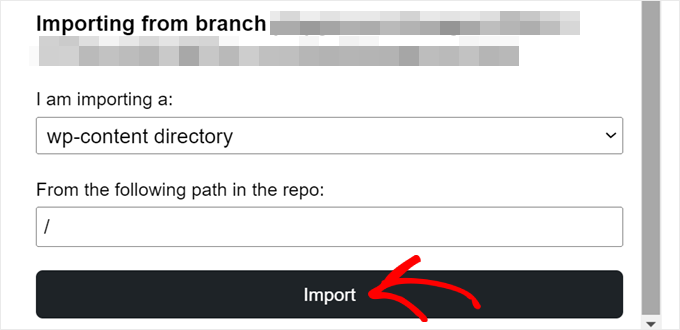 Choosing what type of files to import from GitHub to WordPress Playground