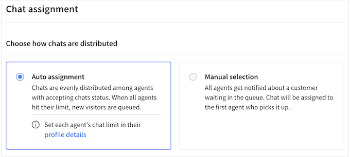 Auto assigning customer questions and potential leads to agents