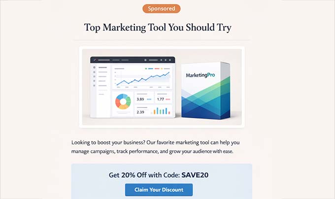 Beispiel für Affiliate-Marken, die nach einer bestimmten Platzierung fragen